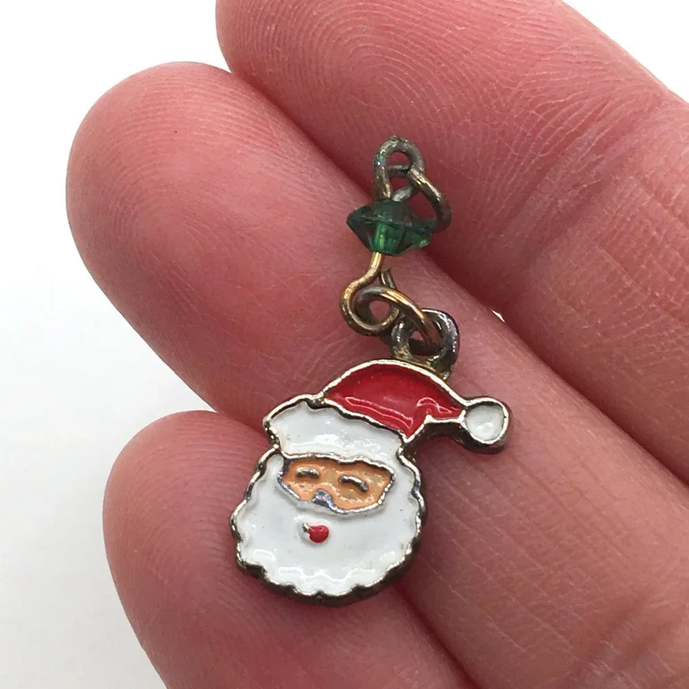 Christmas Holiday Pins Earrings Trees Santa Snowman